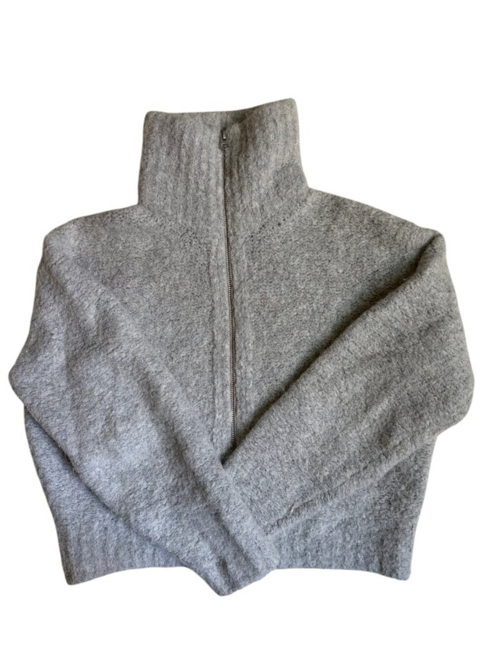 Wilfred Free Chunky Full-Zip Sweater (Grey) - Small